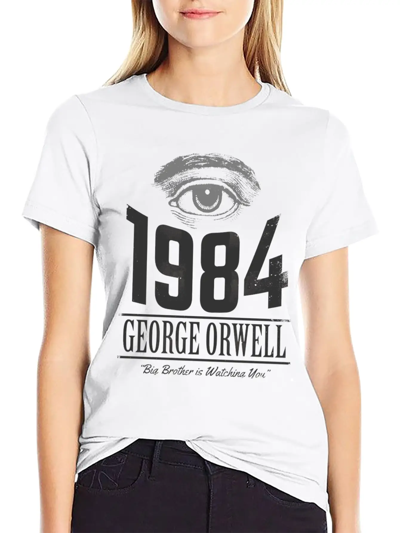 1984 Cover Tribute Lightly Distressed Modern Fit Casual T-Shirt – Clean And Versatile Design
