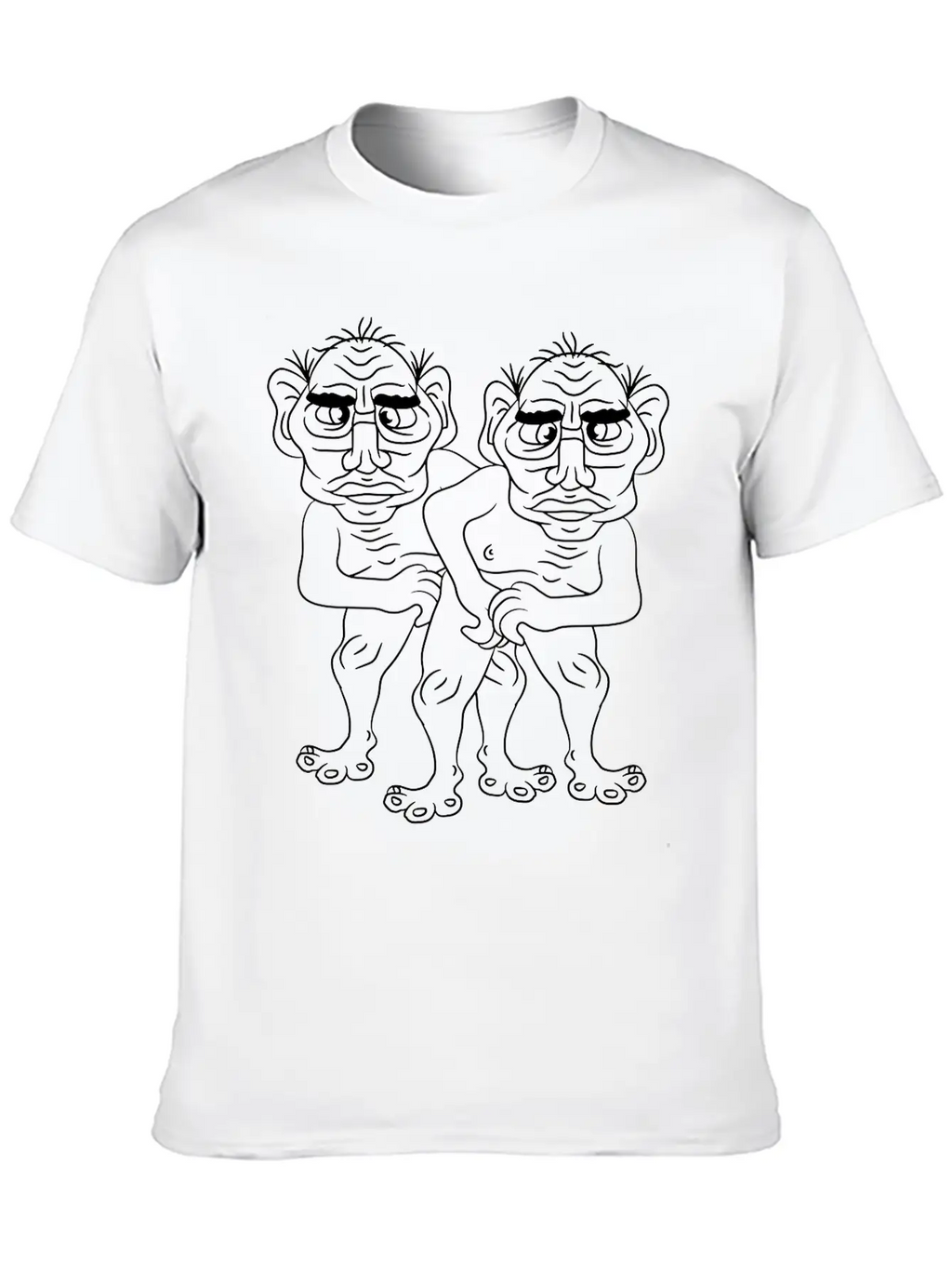 2 Naked Opas Buddies Couple Love Gay Gay Gay Ugly Classic Crew Neck Graphic Tee – Everyday Minimal Look