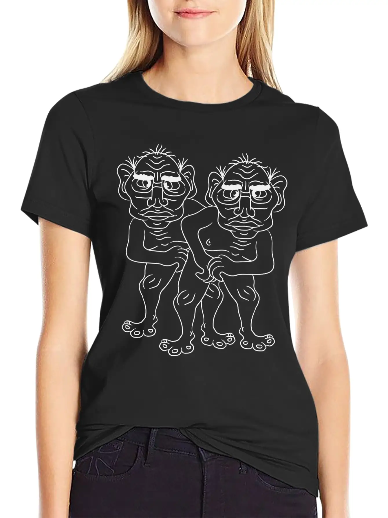 2 Naked Opas Buddies Couple Love Gay Gay Gay Ugly Classic Crew Neck Graphic Tee – Everyday Minimal Look