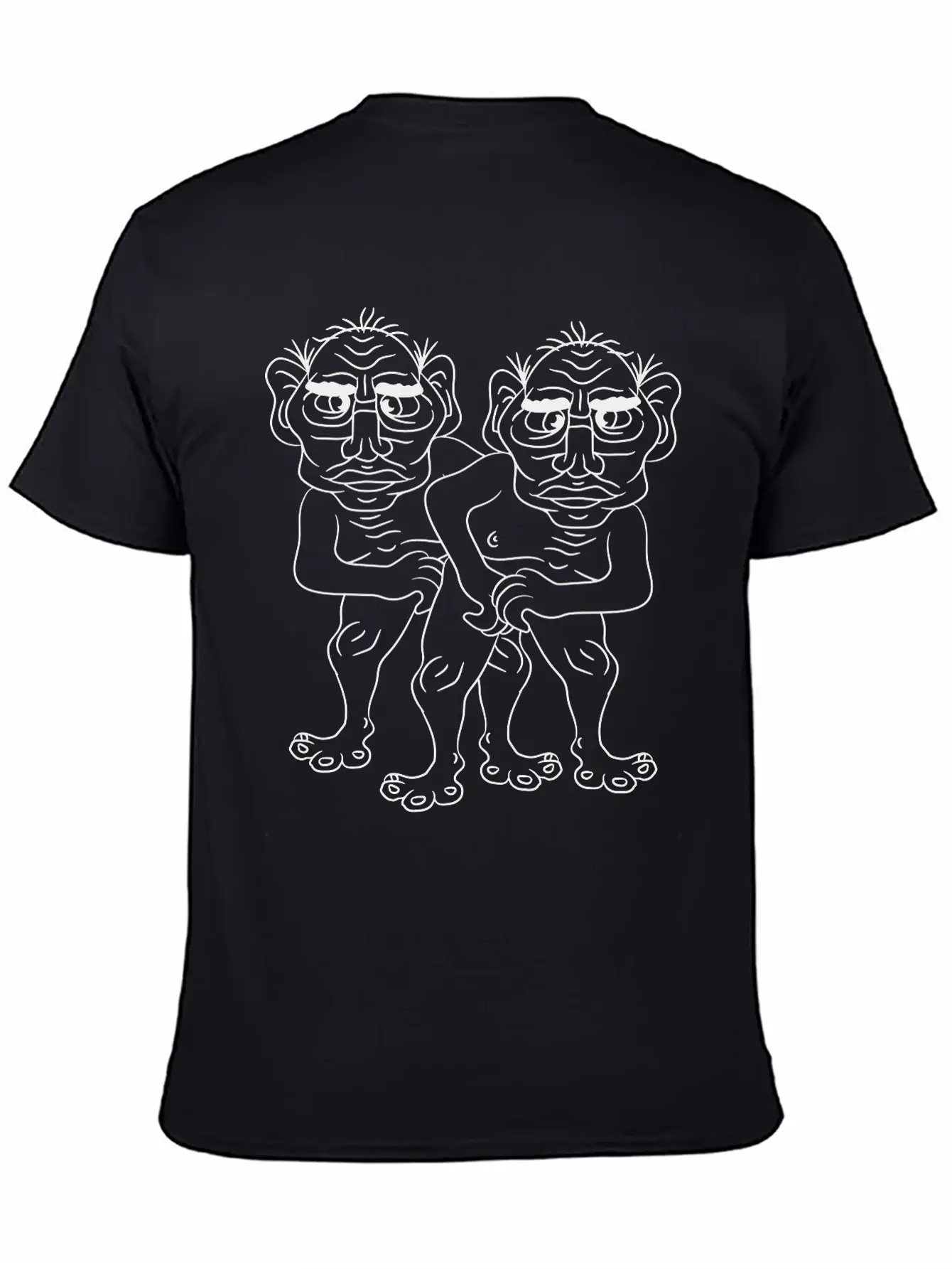 2 Naked Opas Buddies Couple Love Gay Gay Gay Ugly Classic Crew Neck Graphic Tee – Everyday Minimal Look