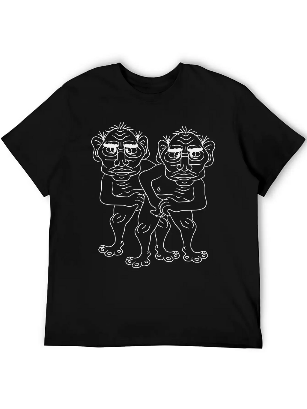 2 Naked Opas Buddies Couple Love Gay Gay Gay Ugly Classic Crew Neck Graphic Tee – Everyday Minimal Look