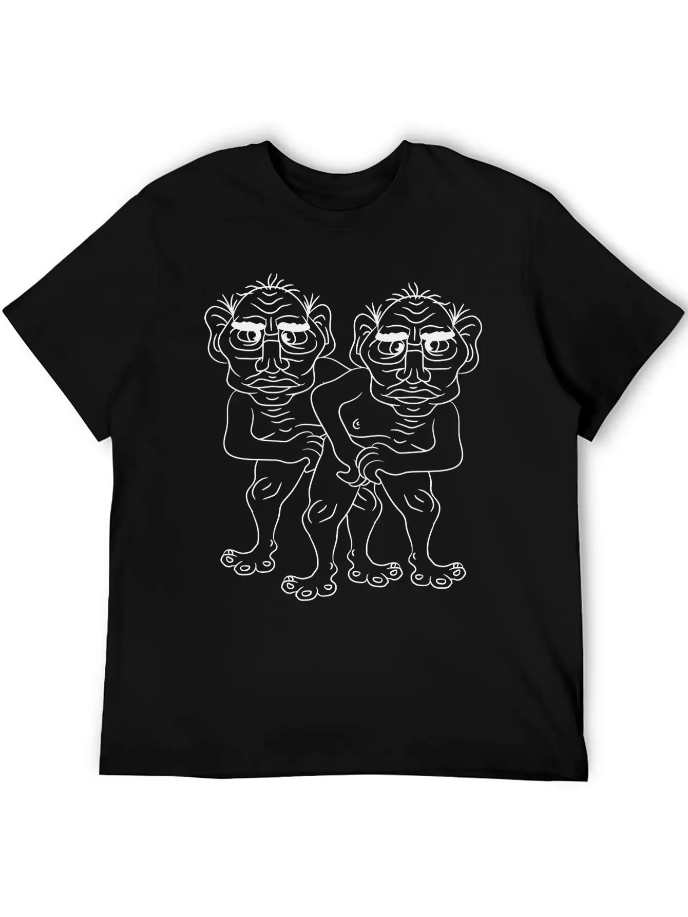 2 Naked Opas Buddies Couple Love Gay Gay Gay Ugly Classic Crew Neck Graphic Tee – Everyday Minimal Look
