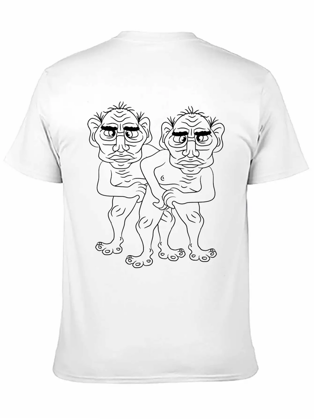 2 Naked Opas Buddies Couple Love Gay Gay Gay Ugly Classic Crew Neck Graphic Tee – Everyday Minimal Look