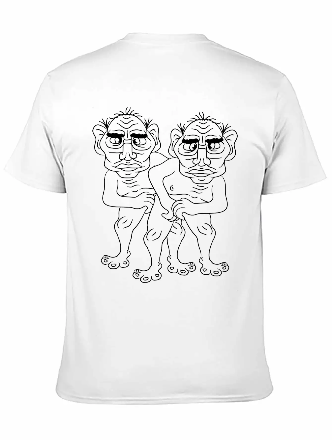 2 Naked Opas Buddies Couple Love Gay Gay Gay Ugly Classic Crew Neck Graphic Tee – Everyday Minimal Look