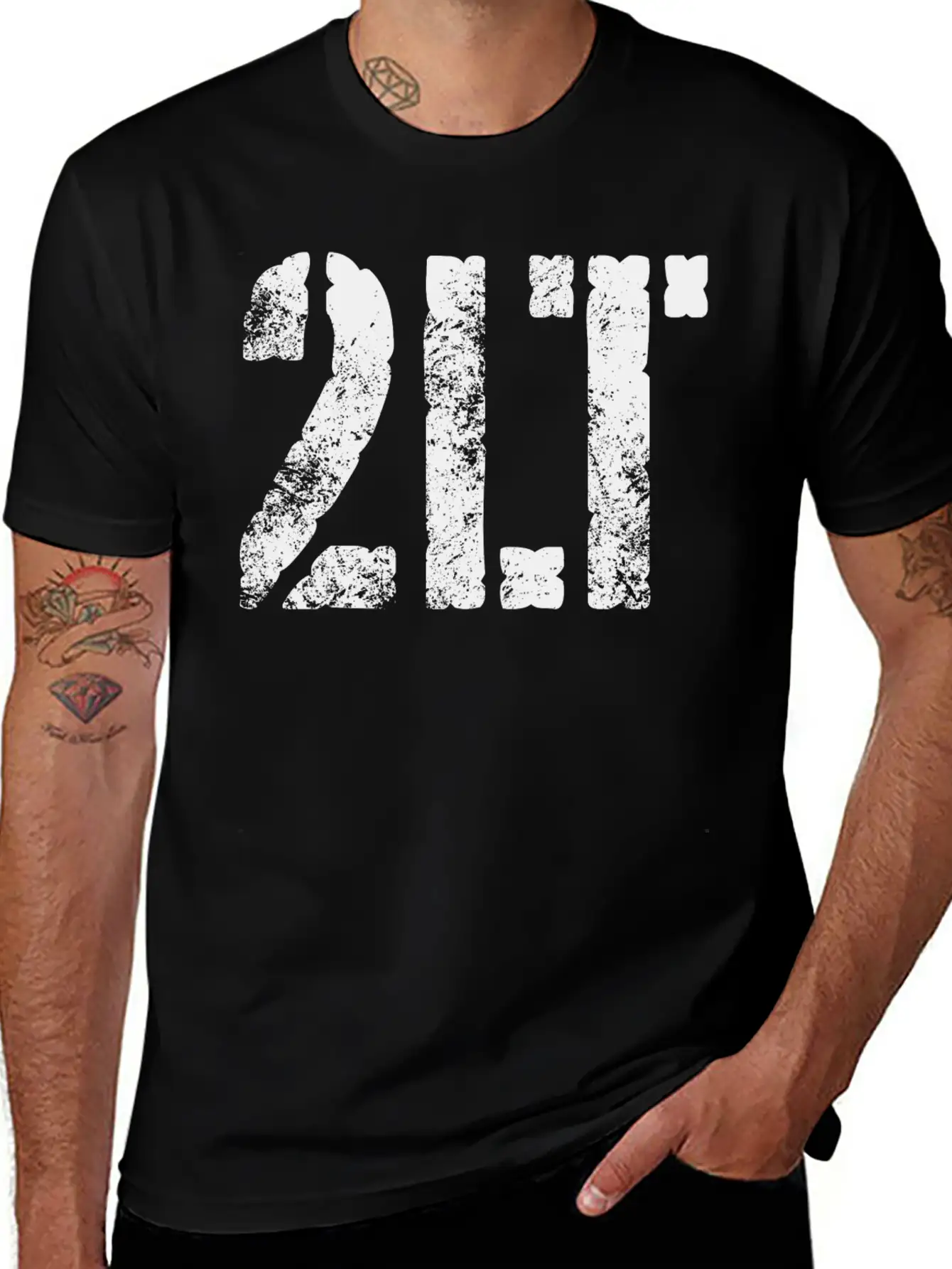 2LT Army Rank Distressed Black Print Basic Graphic T-Shirt – Daily Comfort In Soft Cotton