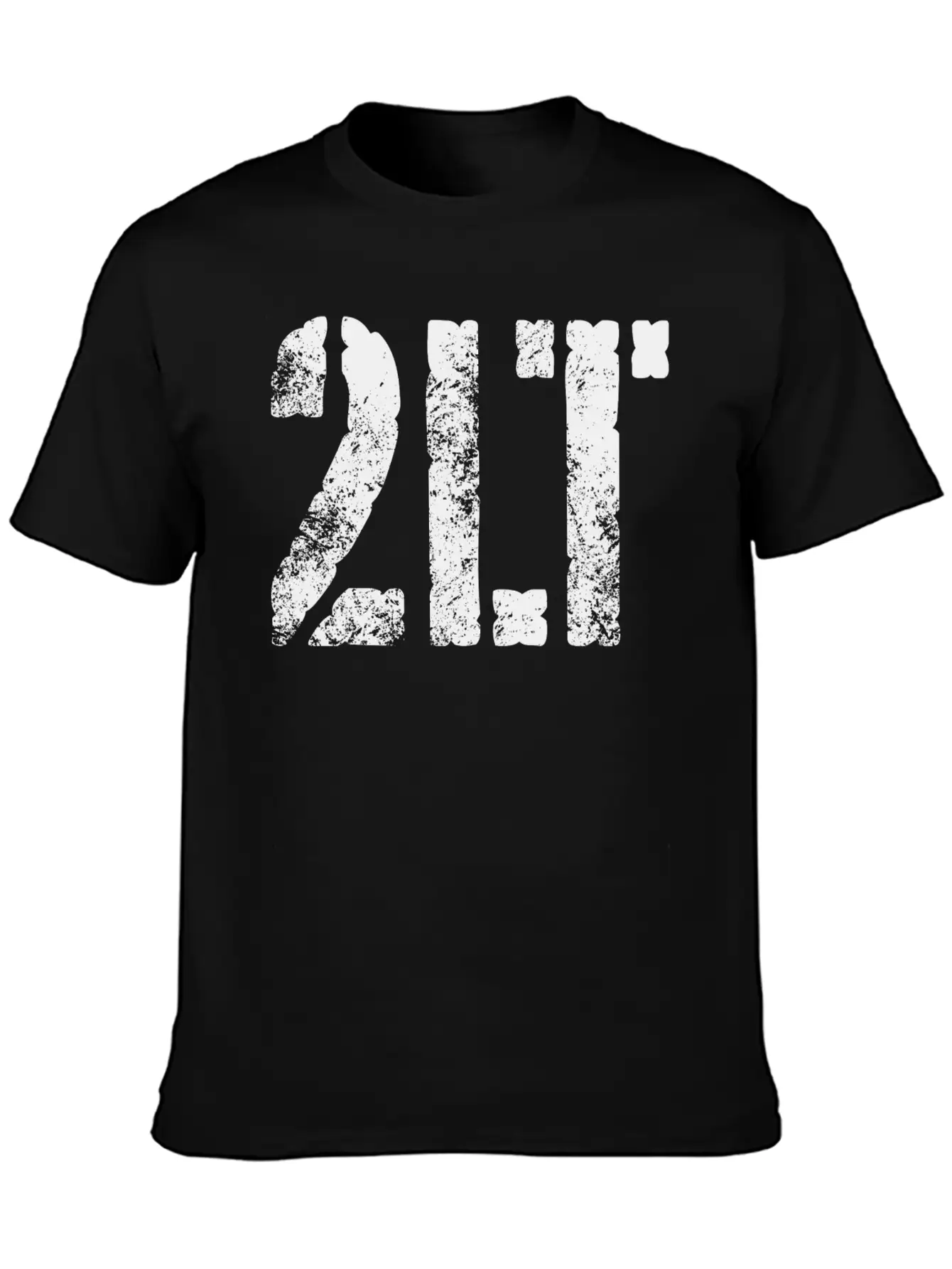 2LT Army Rank Distressed Black Print Basic Graphic T-Shirt – Daily Comfort In Soft Cotton