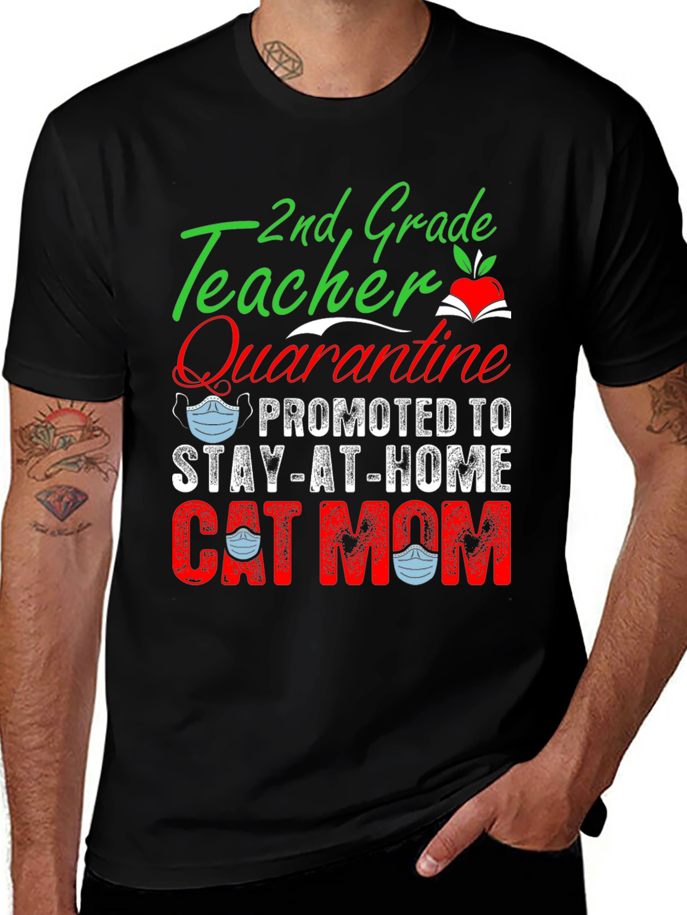 2nd Grade Teacher Promoted to Stay-at-Home Cat Mom T-Shirt