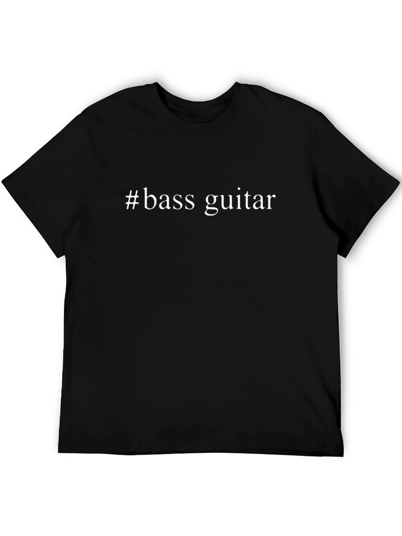 #Bass Guitar Mens Black Graphic Tee - Music Lover Shirt