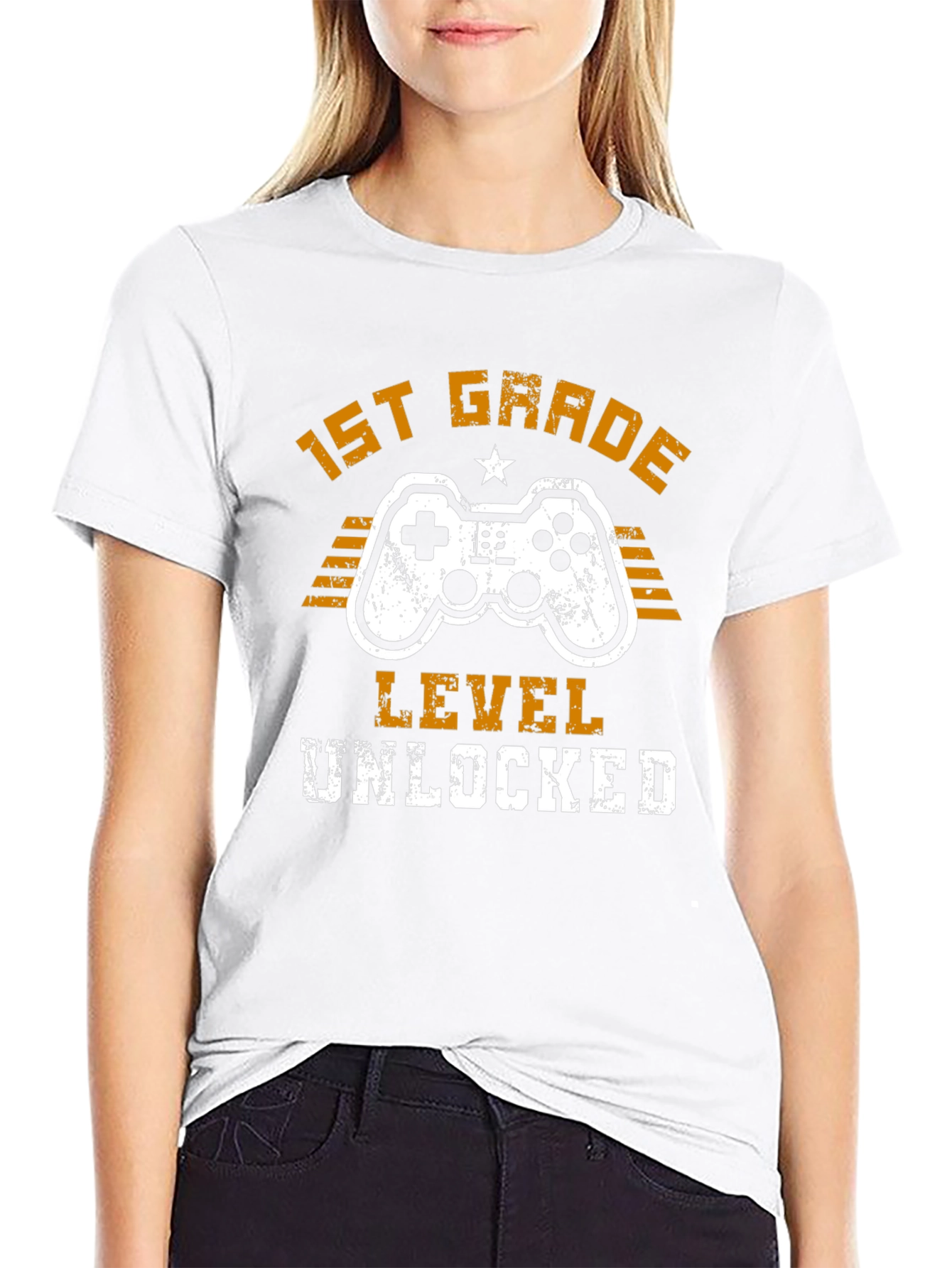 1st Grade Level Unlocked Gaming T-Shirt