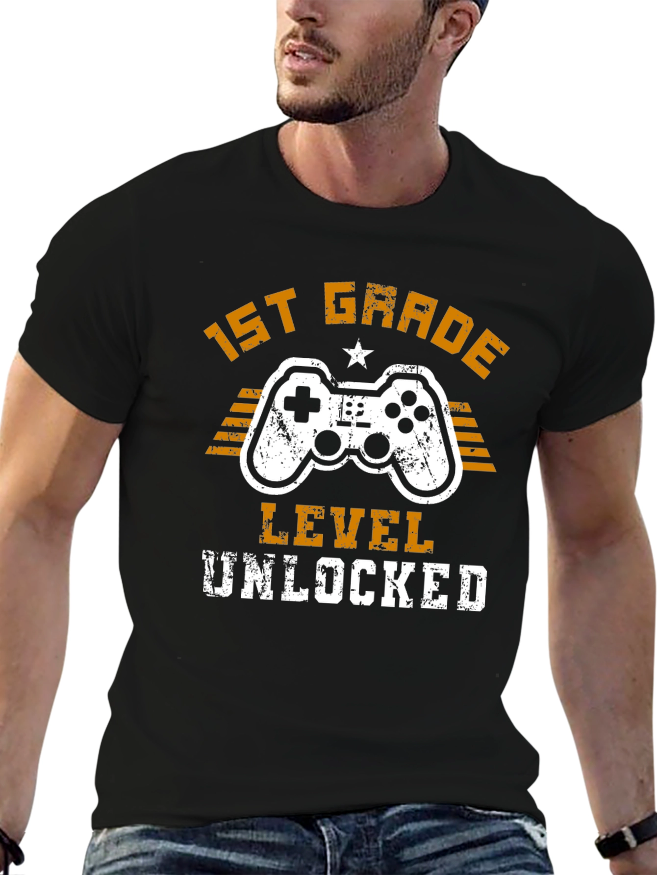 1st Grade Level Unlocked Gaming T-Shirt