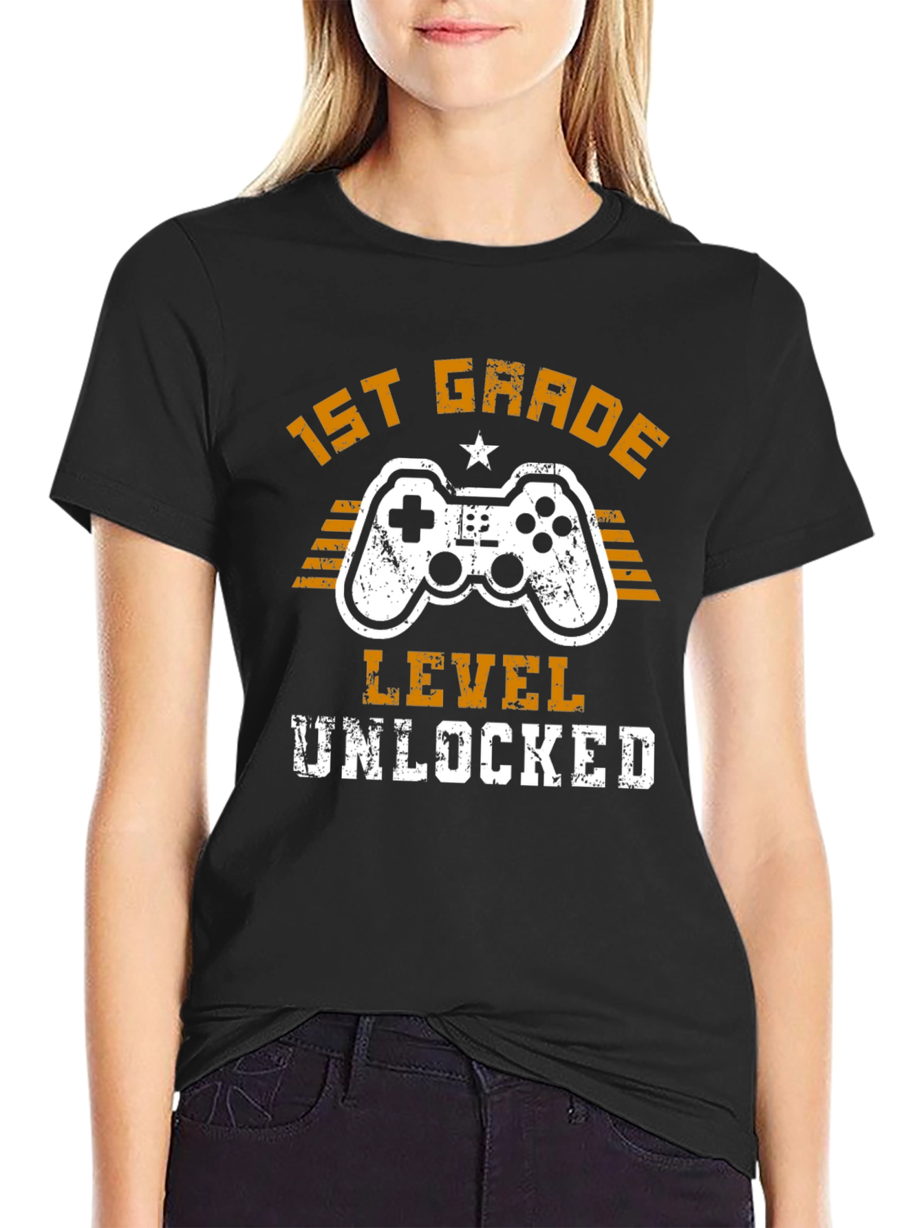 1st Grade Level Unlocked Gaming T-Shirt