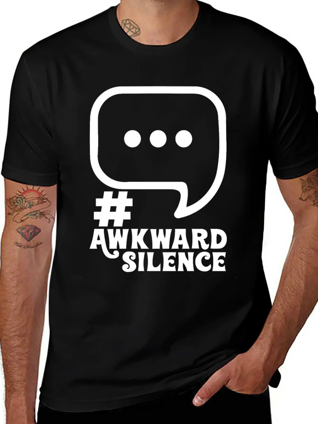 #Awkward Silence Classic Fit Graphic Tee For Daily Comfort – Unisex Cotton Shirt