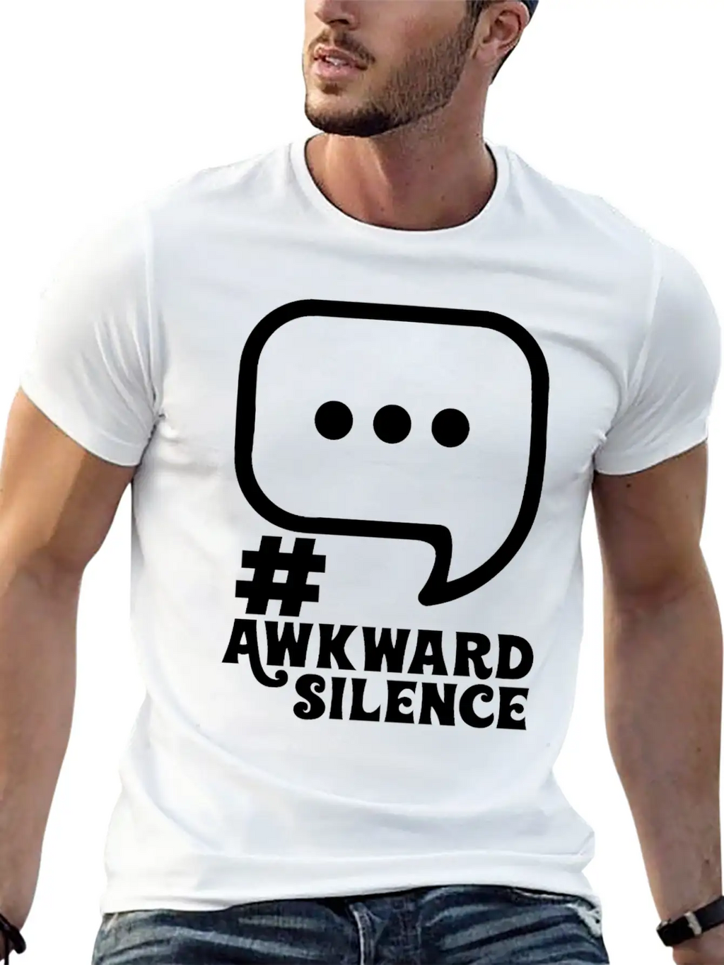 #Awkward Silence Classic Fit Graphic Tee For Daily Comfort – Unisex Cotton Shirt