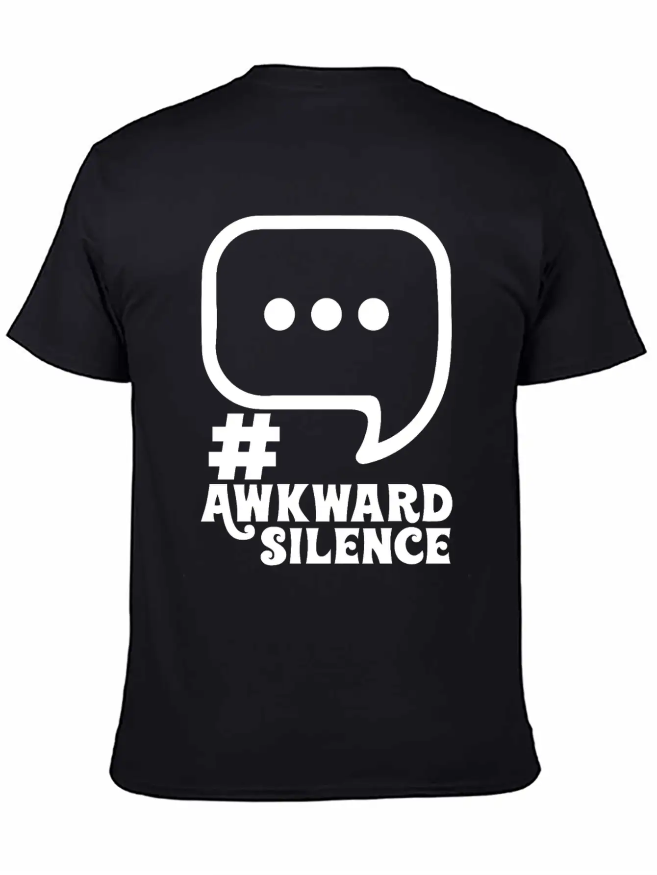 #Awkward Silence Classic Fit Graphic Tee For Daily Comfort – Unisex Cotton Shirt