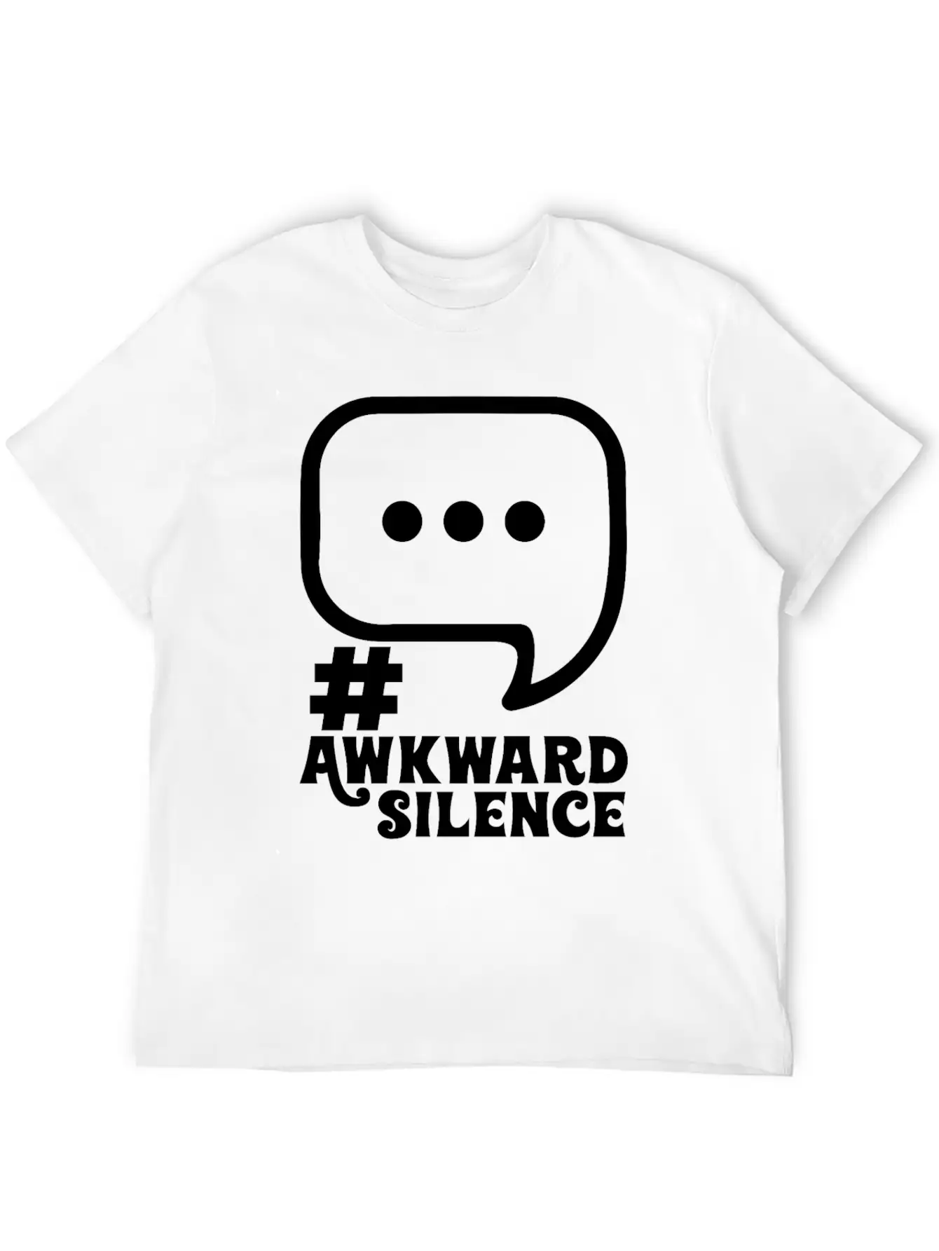 #Awkward Silence Classic Fit Graphic Tee For Daily Comfort – Unisex Cotton Shirt