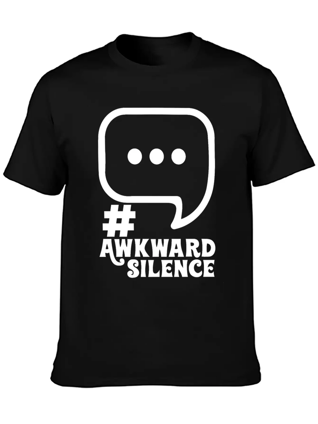 #Awkward Silence Classic Fit Graphic Tee For Daily Comfort – Unisex Cotton Shirt