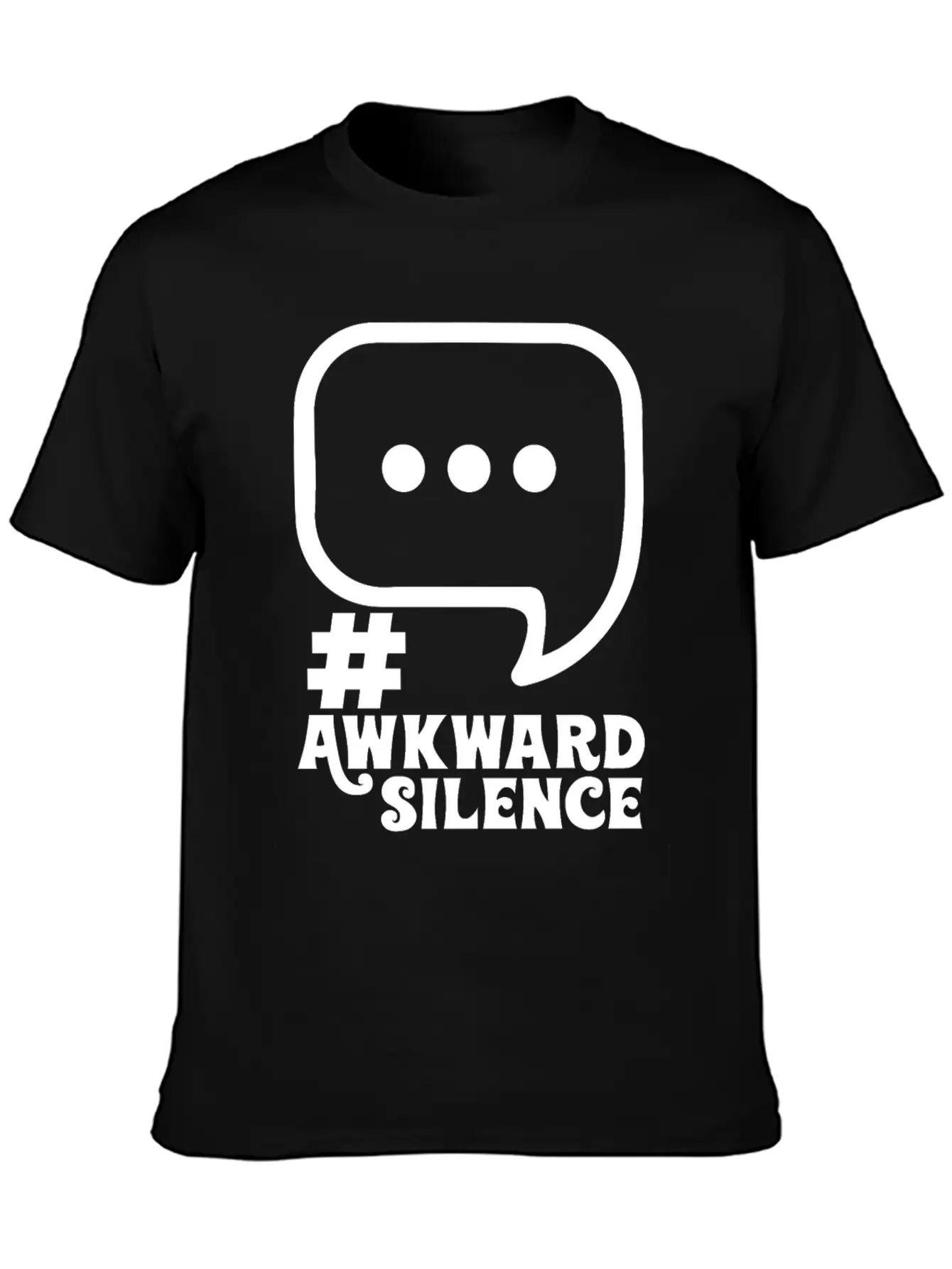 #Awkward Silence Classic Fit Graphic Tee For Daily Comfort – Unisex Cotton Shirt