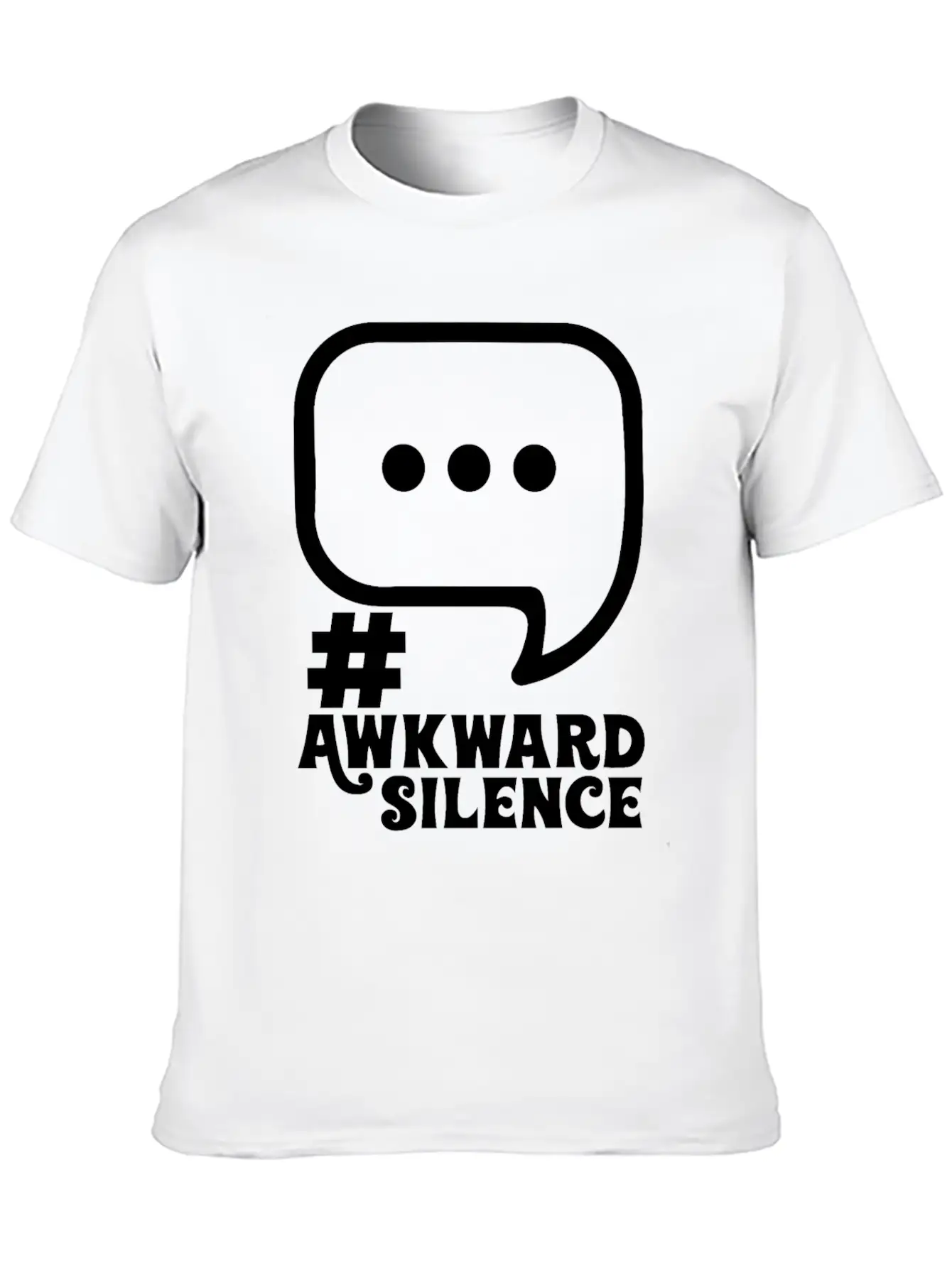 #Awkward Silence Classic Fit Graphic Tee For Daily Comfort – Unisex Cotton Shirt