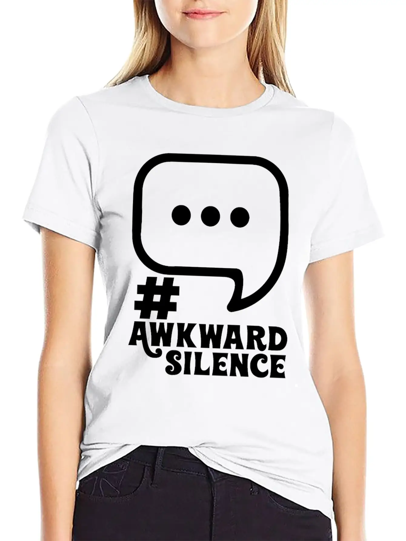 #Awkward Silence Classic Fit Graphic Tee For Daily Comfort – Unisex Cotton Shirt