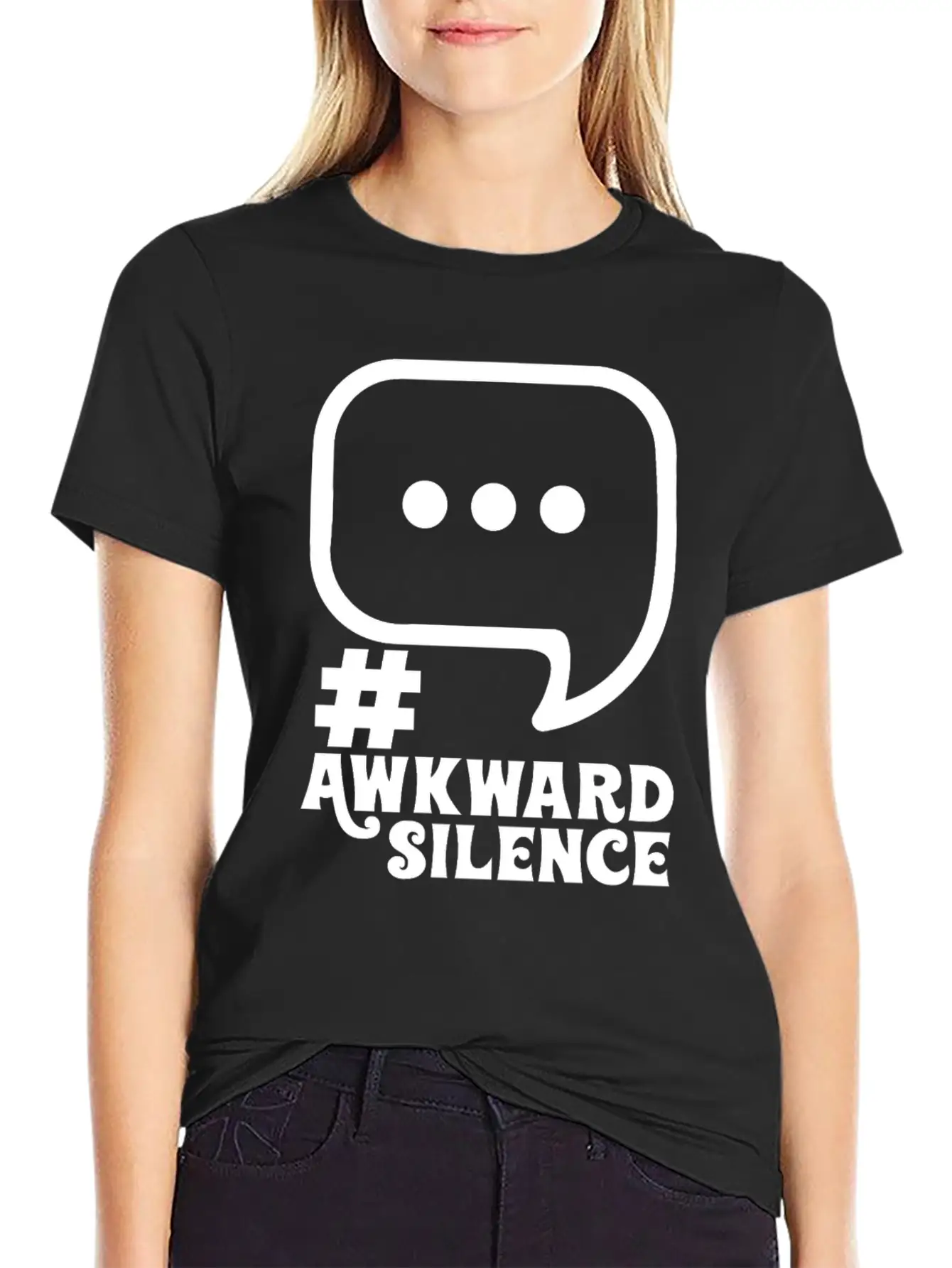 #Awkward Silence Classic Fit Graphic Tee For Daily Comfort – Unisex Cotton Shirt