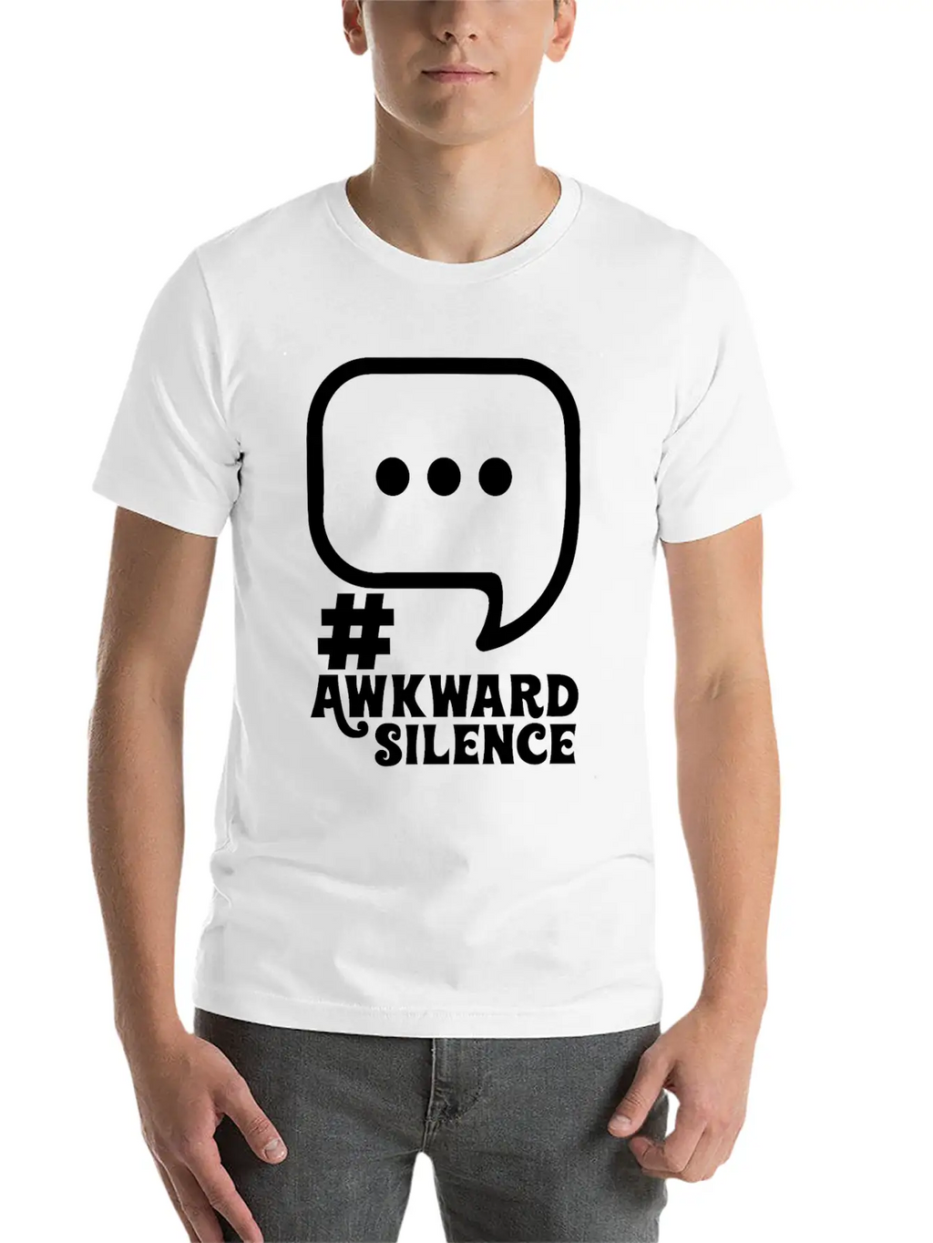 #Awkward Silence Classic Fit Graphic Tee For Daily Comfort – Unisex Cotton Shirt
