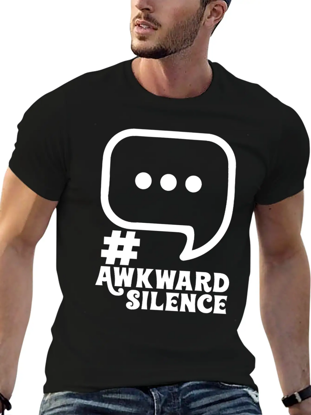 #Awkward Silence Classic Fit Graphic Tee For Daily Comfort – Unisex Cotton Shirt