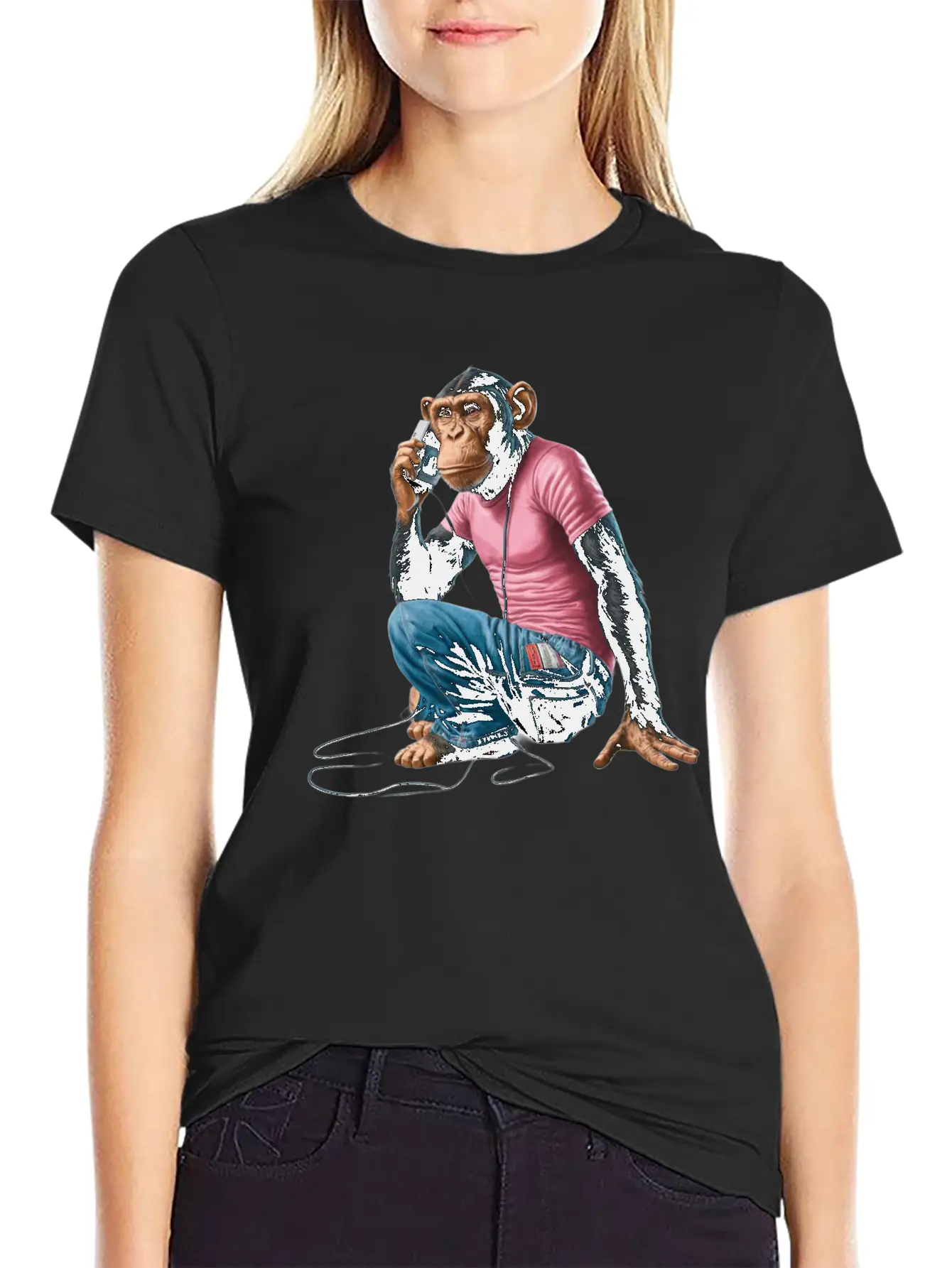 "Chimp Grooves: Walkman Serenade" Relaxed Everyday Tee – Lightweight And Durable Cotton