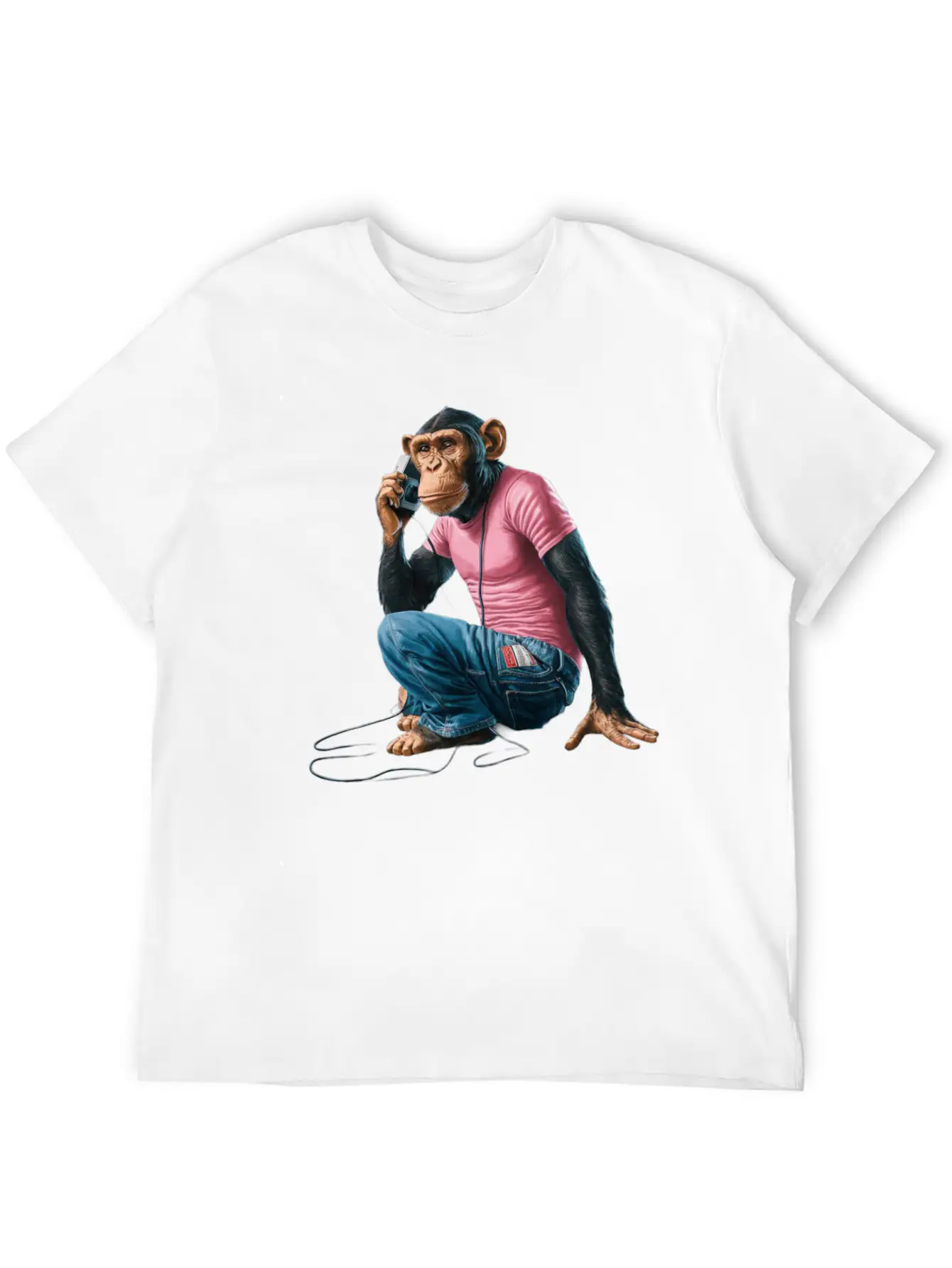 "Chimp Grooves: Walkman Serenade" Relaxed Everyday Tee – Lightweight And Durable Cotton