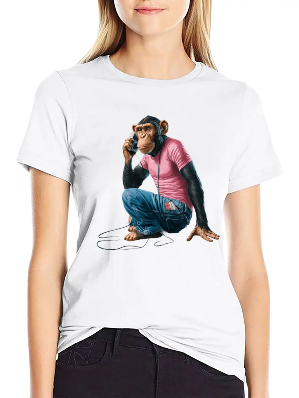 "Chimp Grooves: Walkman Serenade" Relaxed Everyday Tee – Lightweight And Durable Cotton