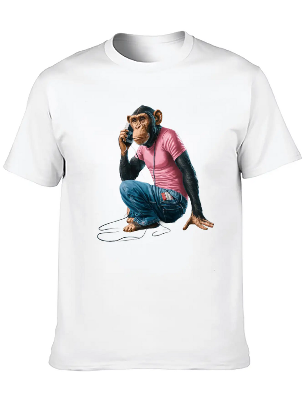 "Chimp Grooves: Walkman Serenade" Relaxed Everyday Tee – Lightweight And Durable Cotton
