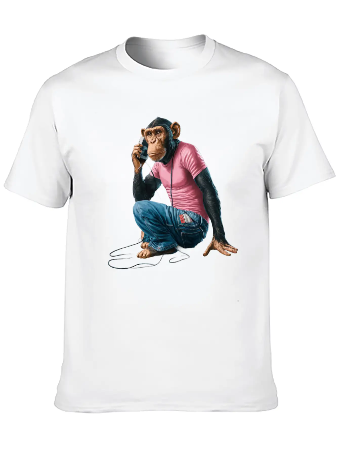 "Chimp Grooves: Walkman Serenade" Relaxed Everyday Tee – Lightweight And Durable Cotton