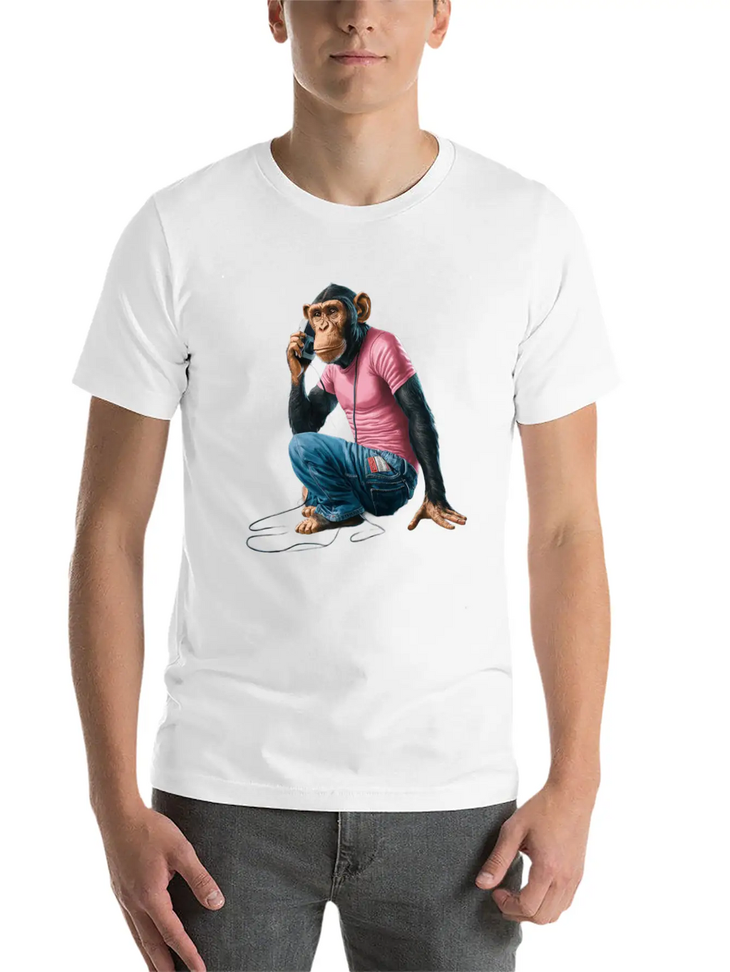 "Chimp Grooves: Walkman Serenade" Relaxed Everyday Tee – Lightweight And Durable Cotton