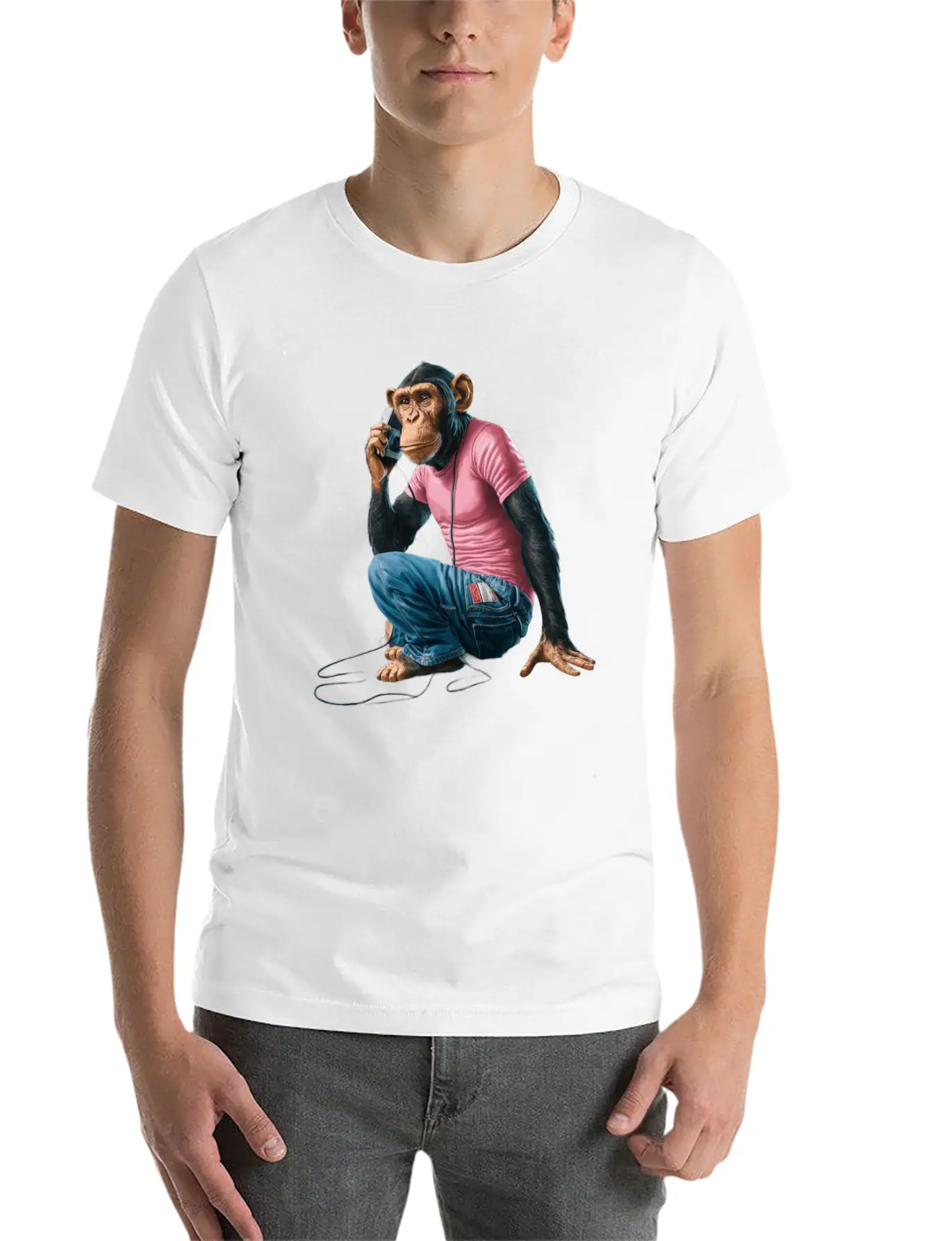 "Chimp Grooves: Walkman Serenade" Relaxed Everyday Tee – Lightweight And Durable Cotton