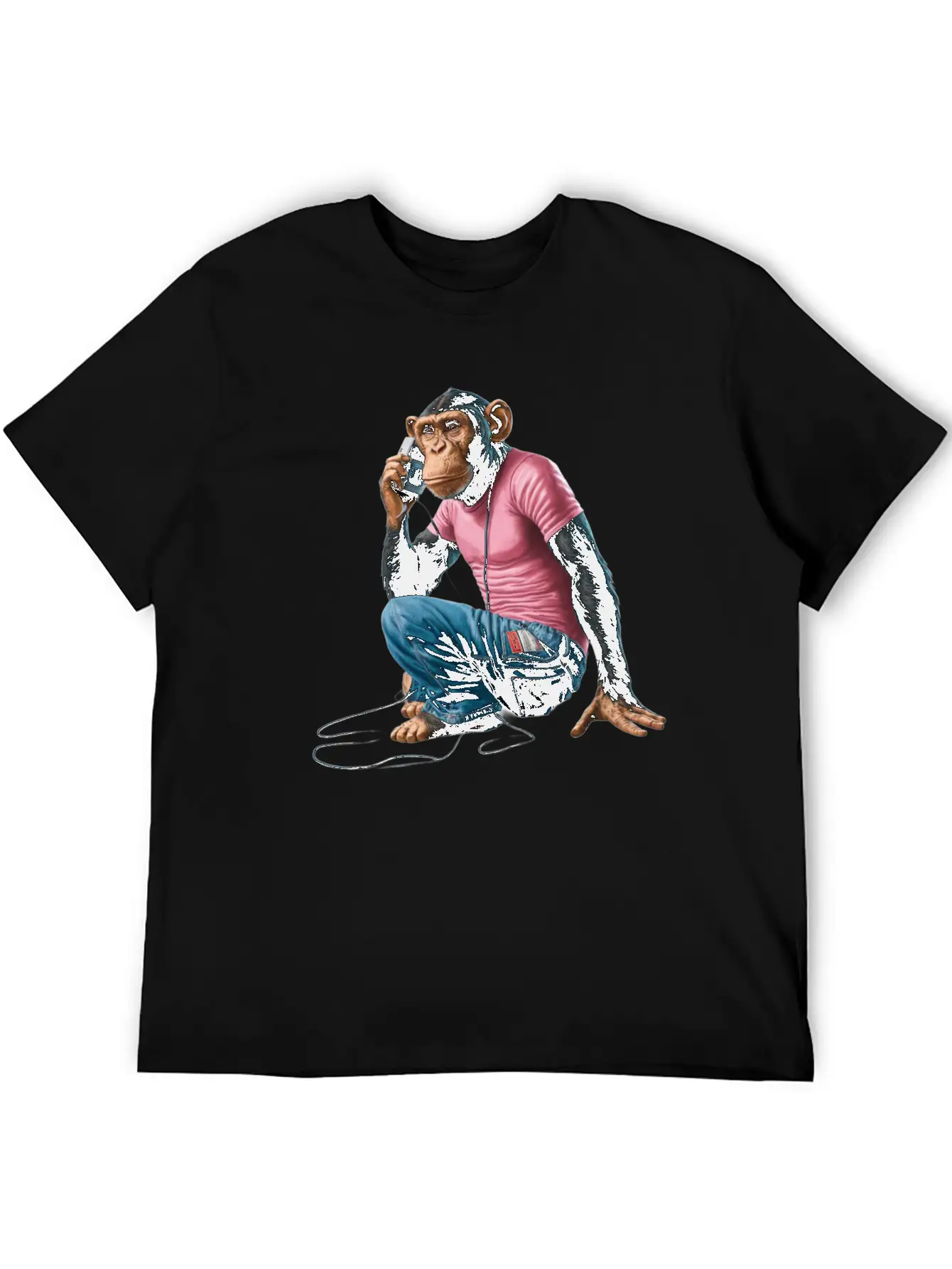 "Chimp Grooves: Walkman Serenade" Relaxed Everyday Tee – Lightweight And Durable Cotton