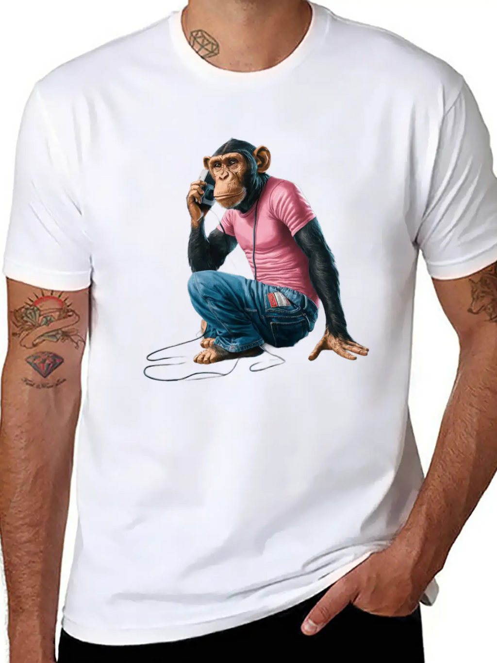 "Chimp Grooves: Walkman Serenade" Relaxed Everyday Tee – Lightweight And Durable Cotton