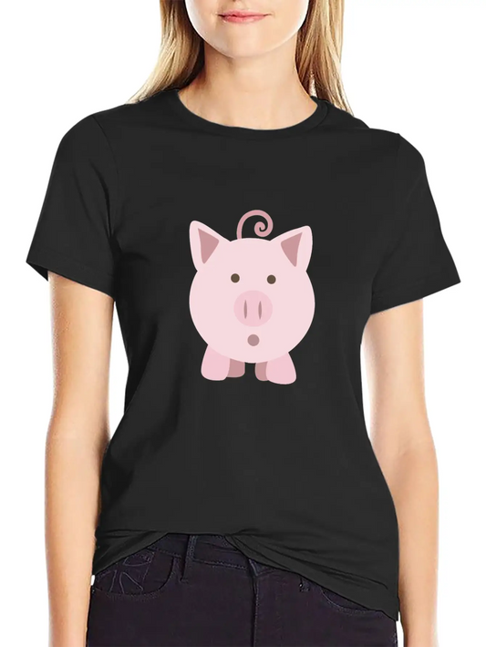 (cute_surprised_pig_pig) Unisex Cotton Tee – Relaxed Fit For Any Occasion