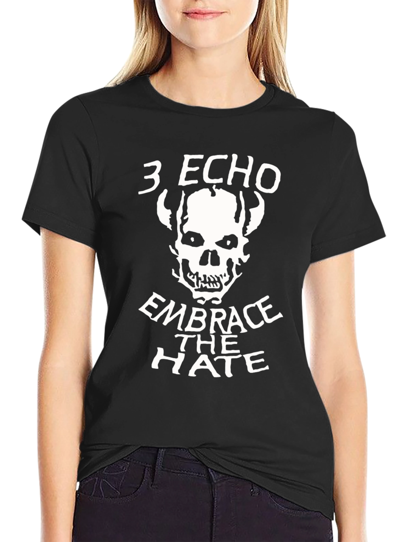 3 Echo Embrace The Hate Black Graphic T-Shirt