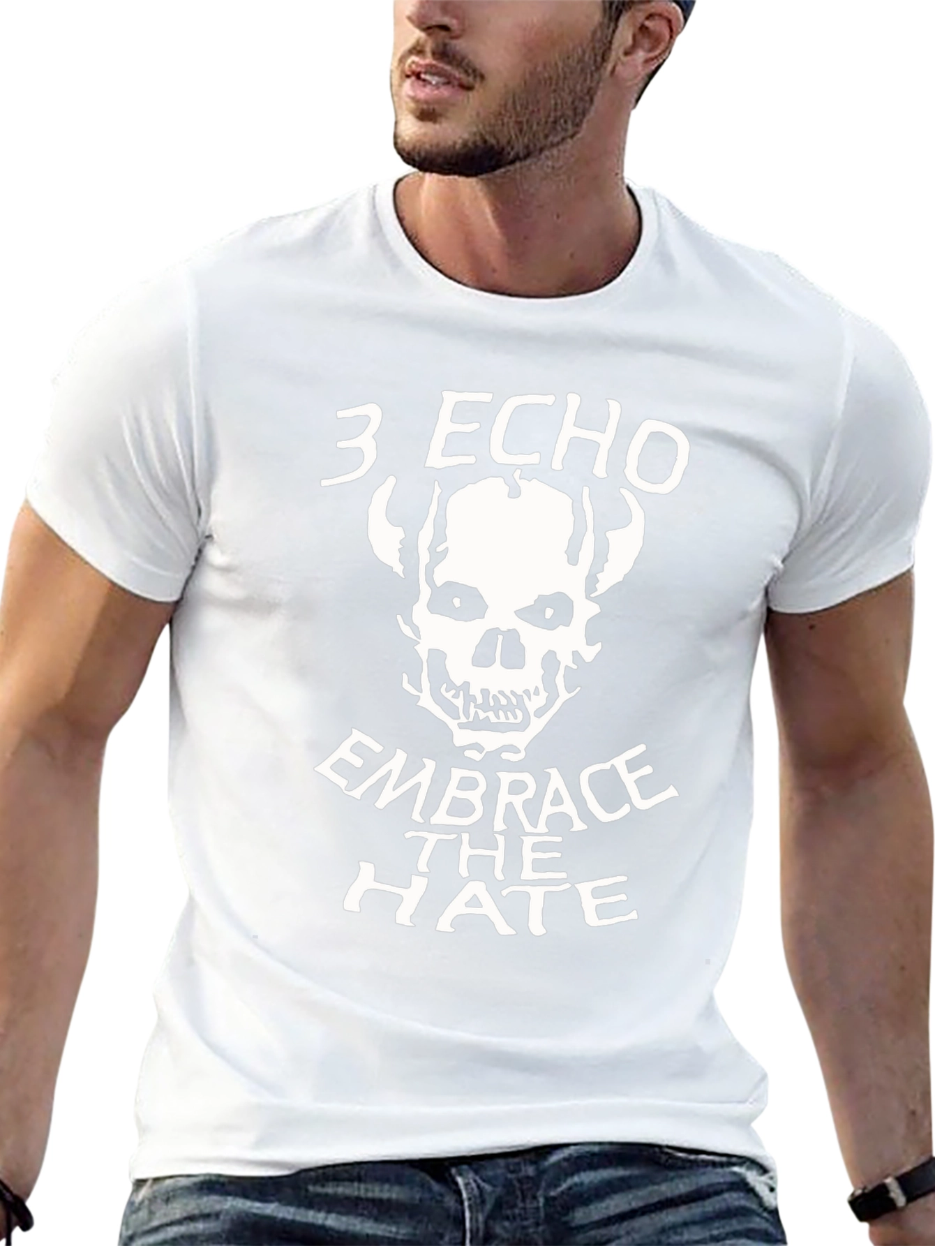 3 Echo Embrace The Hate Black Graphic T-Shirt
