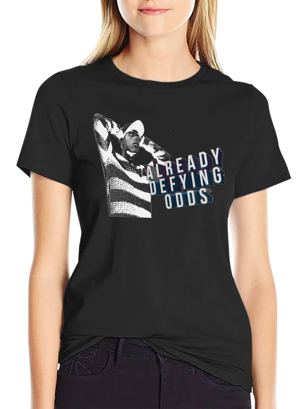 "Defying Odds" Comfortable Minimalist Graphic Tee – Summer Style Essential