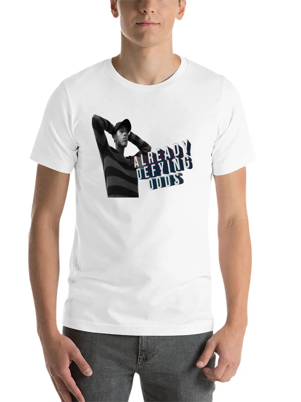 "Defying Odds" Comfortable Minimalist Graphic Tee – Summer Style Essential