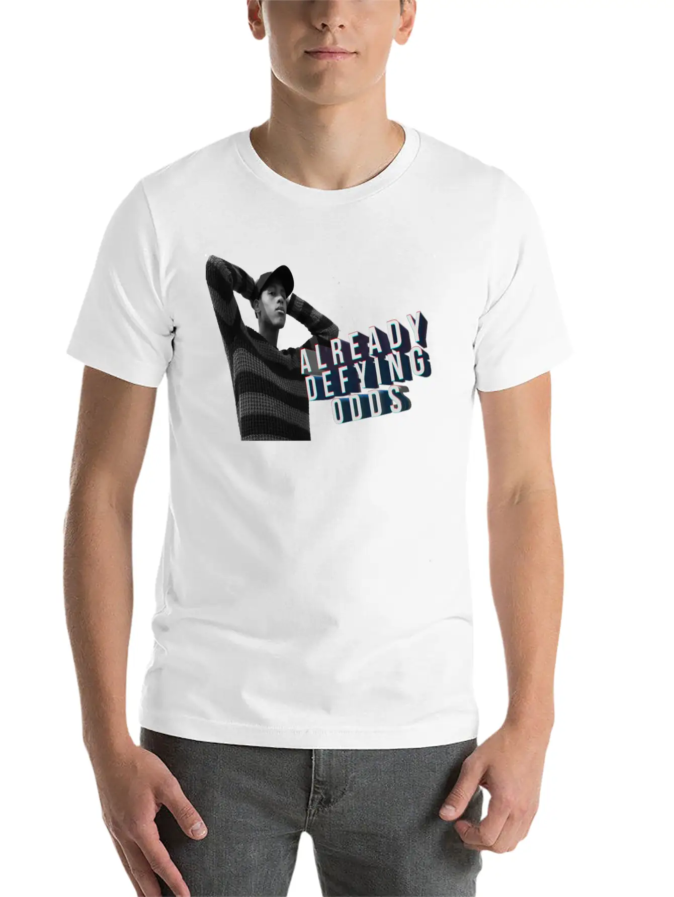 "Defying Odds" Comfortable Minimalist Graphic Tee – Summer Style Essential