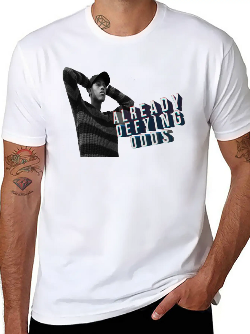 "Defying Odds" Comfortable Minimalist Graphic Tee – Summer Style Essential