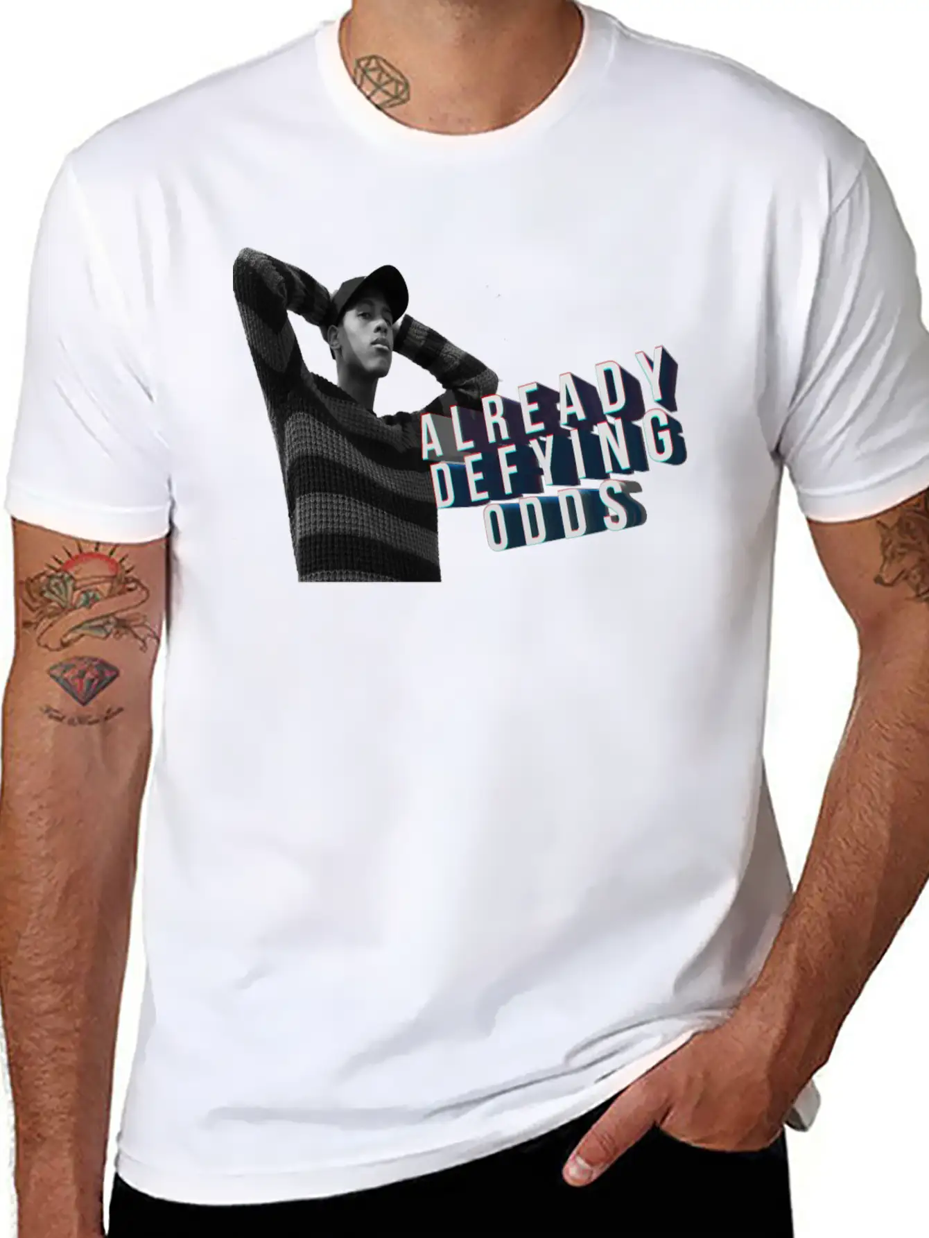 "Defying Odds" Comfortable Minimalist Graphic Tee – Summer Style Essential