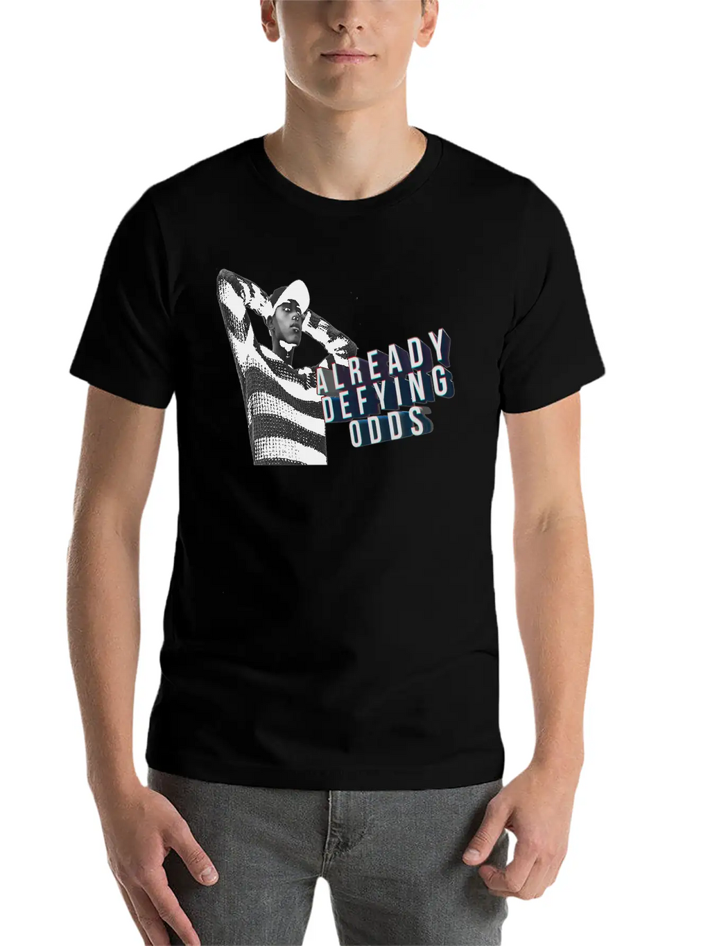 "Defying Odds" Comfortable Minimalist Graphic Tee – Summer Style Essential