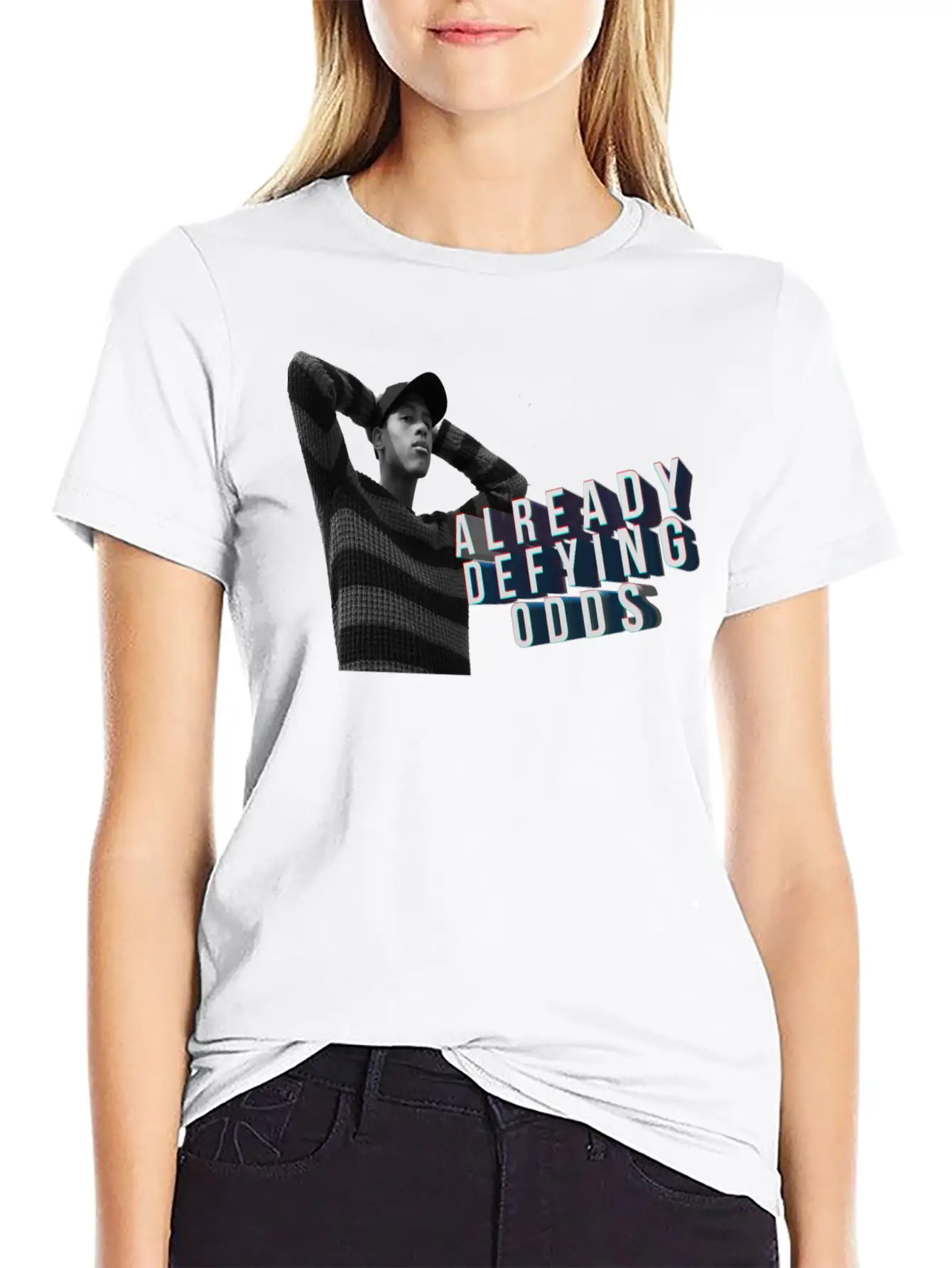 "Defying Odds" Comfortable Minimalist Graphic Tee – Summer Style Essential