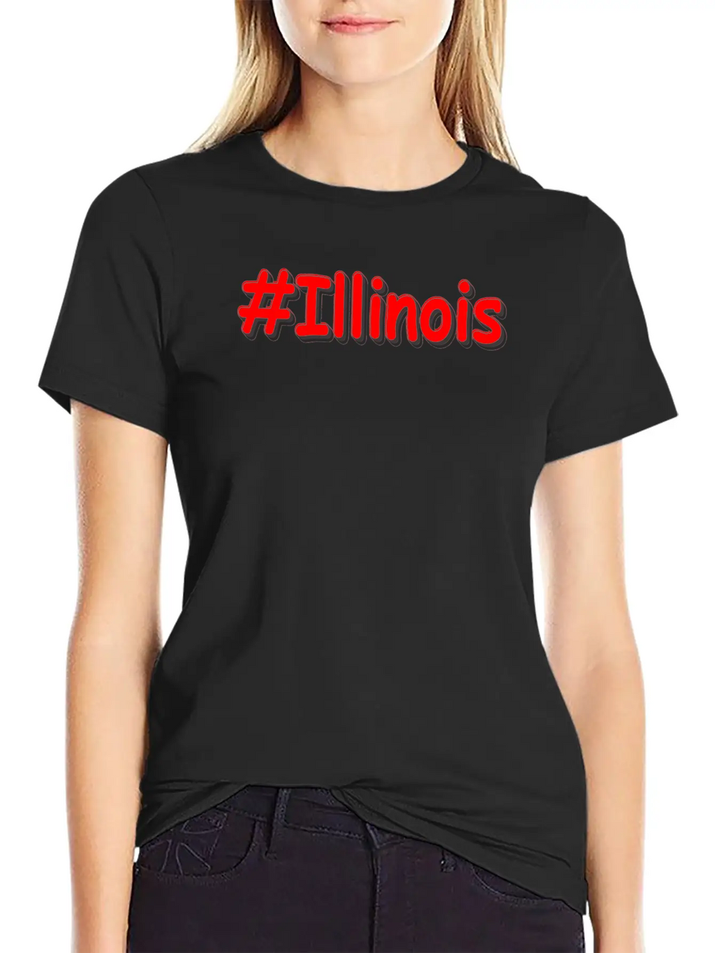 "#Illinois " Cute Design. Buy Now Unisex Cotton Tee – Relaxed Fit For Any Occasion