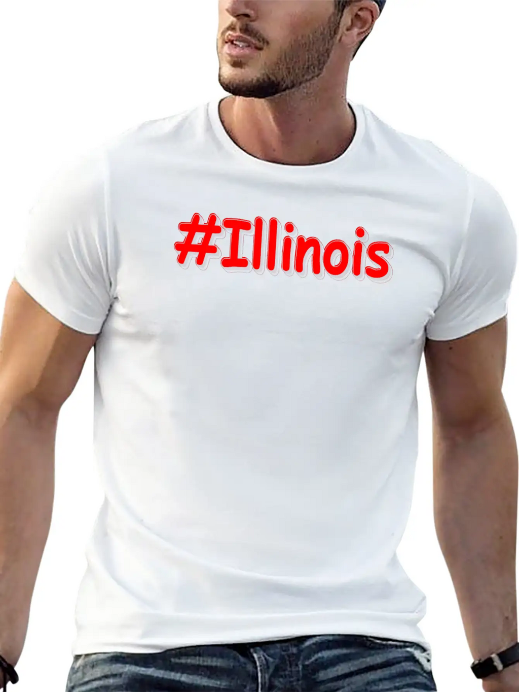 "#Illinois " Cute Design. Buy Now Unisex Cotton Tee – Relaxed Fit For Any Occasion