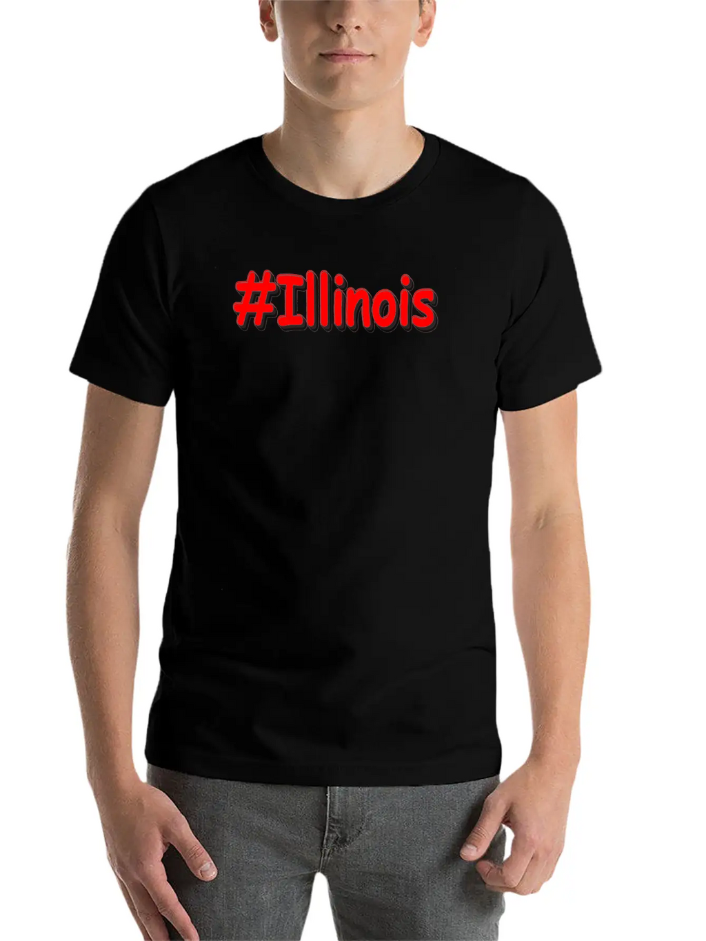 "#Illinois " Cute Design. Buy Now Unisex Cotton Tee – Relaxed Fit For Any Occasion