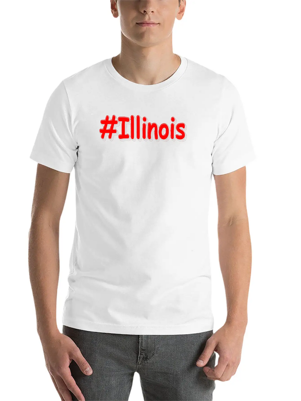"#Illinois " Cute Design. Buy Now Unisex Cotton Tee – Relaxed Fit For Any Occasion