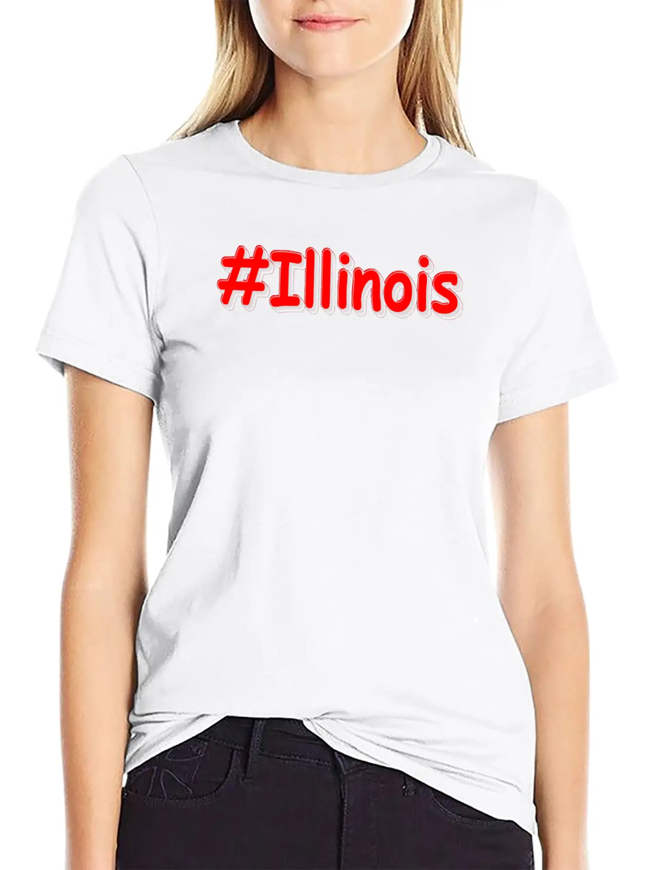 "#Illinois " Cute Design. Buy Now Unisex Cotton Tee – Relaxed Fit For Any Occasion